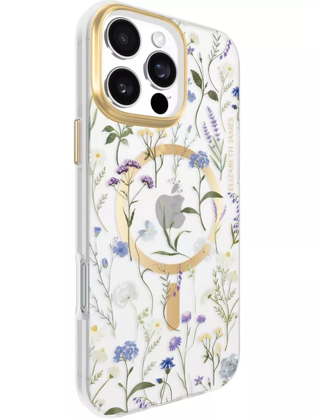 Elizabeth James Clear Floral iPhone 16 Pro Case with MagSafe